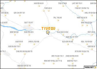 map of Tyvrov