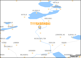 map of Tyyskänmäki