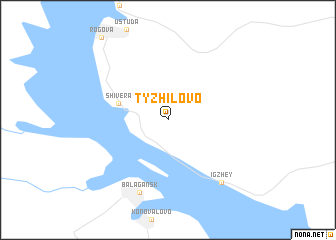 map of Tyzhilovo