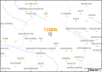 map of Tzábal