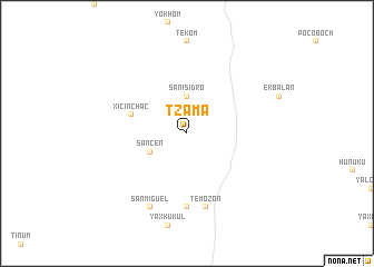 map of Tzamá