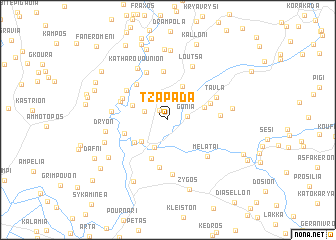 map of Tzapáda