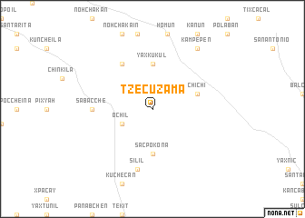 map of Tzecuzama