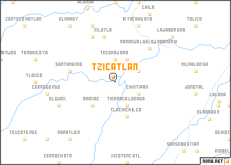map of Tzicatlán
