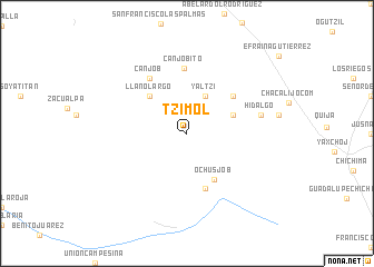 map of Tzimol