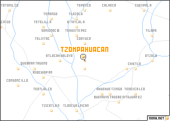 map of Tzompahuacán
