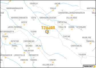 map of Tzuján