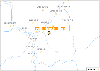 map of Tzunantza Alto