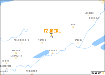map of Tzuncal