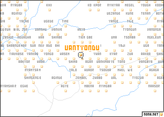 map of Uantyondu