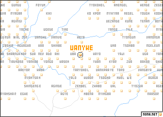 map of Uanywe