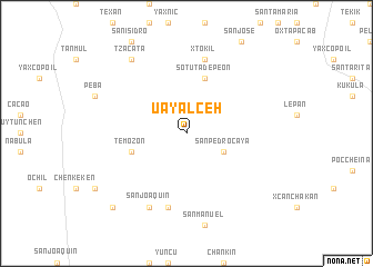map of Uayalceh