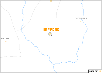 Uberaba (Brazil) map - nona.net