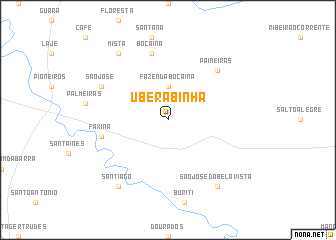 map of Uberabinha