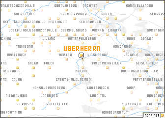 map of Überherrn