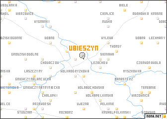 map of Ubieszyn