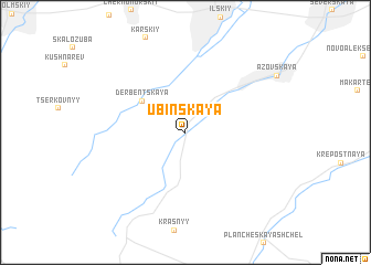 map of Ubinskaya
