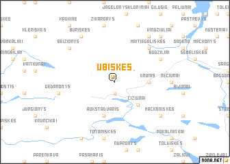 map of Ubiškės