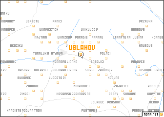 map of U Bláhov