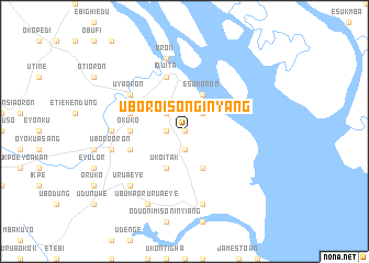 map of Uboro Isong Inyang