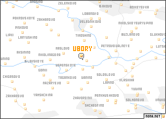 map of Ubory