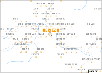 map of Ubriezo