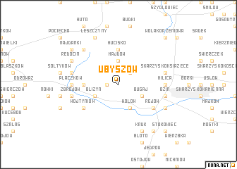 map of Ubyszów