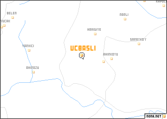 map of Üçbaşlı