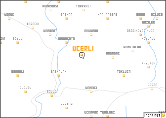 map of Üçerli
