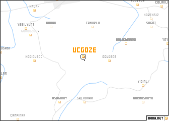 map of Üçgöze