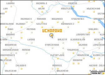 map of Uchorowo