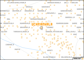 map of Uchriānwāla