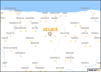 map of Üçlüce