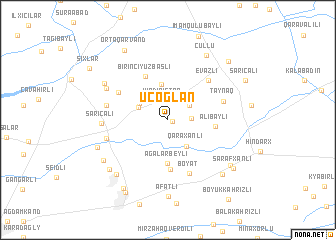 map of Üçoğlan