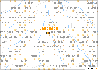 map of Uda de Jos