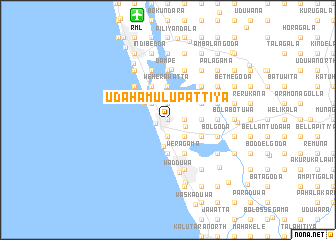map of Udahamulupattiya