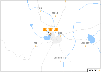 map of Udaipur