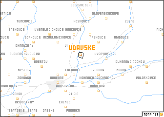 map of Udavské
