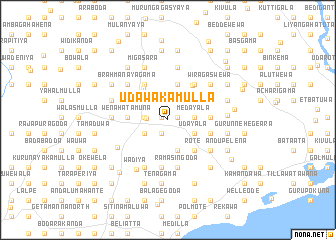 map of Udawakamulla