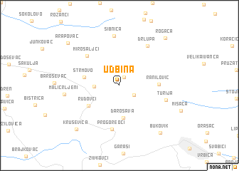 map of Udbina