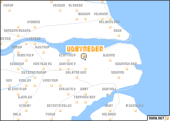 map of Udbyneder