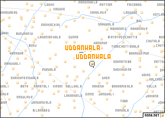 map of Uddānwāla