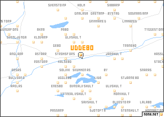 map of Uddebo