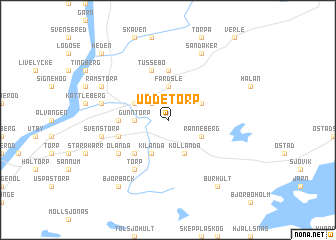 map of Uddetorp