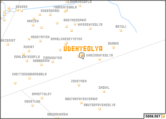 map of ‘Ūdeh-ye ‘Olyā