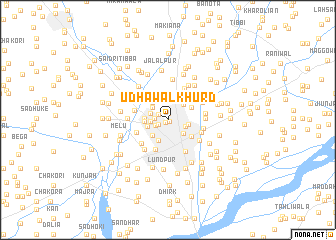 map of Udhawāl Khurd