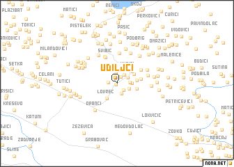 map of Udiljci