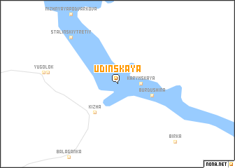 map of Udinskaya