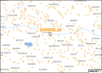 map of Udno Polje