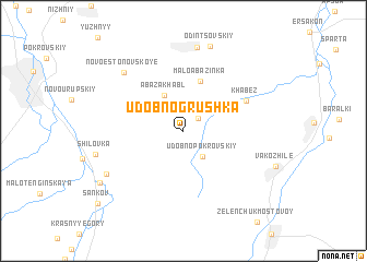 map of Udobno-Grushka
